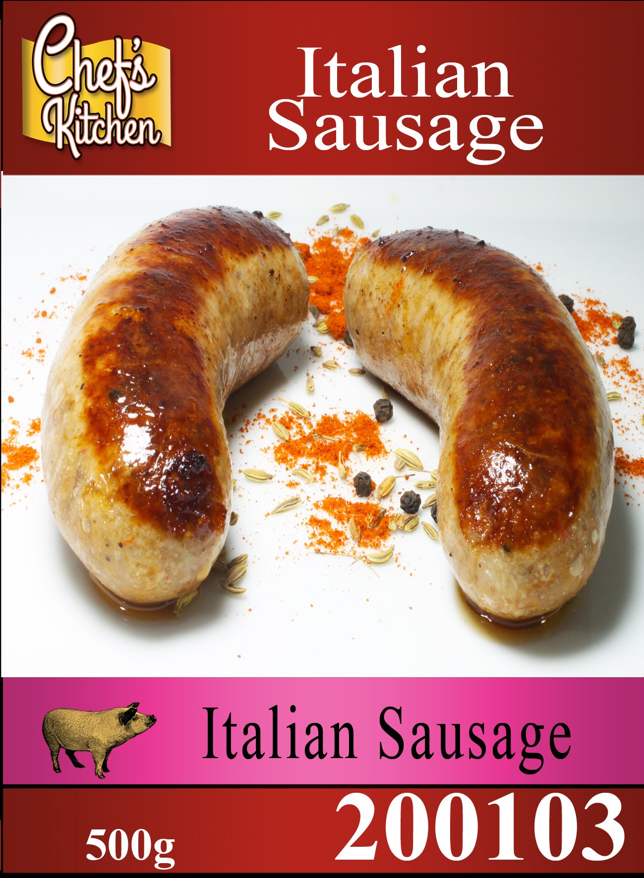 Italian Sausage – Pork (5 links per 500g) ไส้กรอกสไตล์อิตาลี