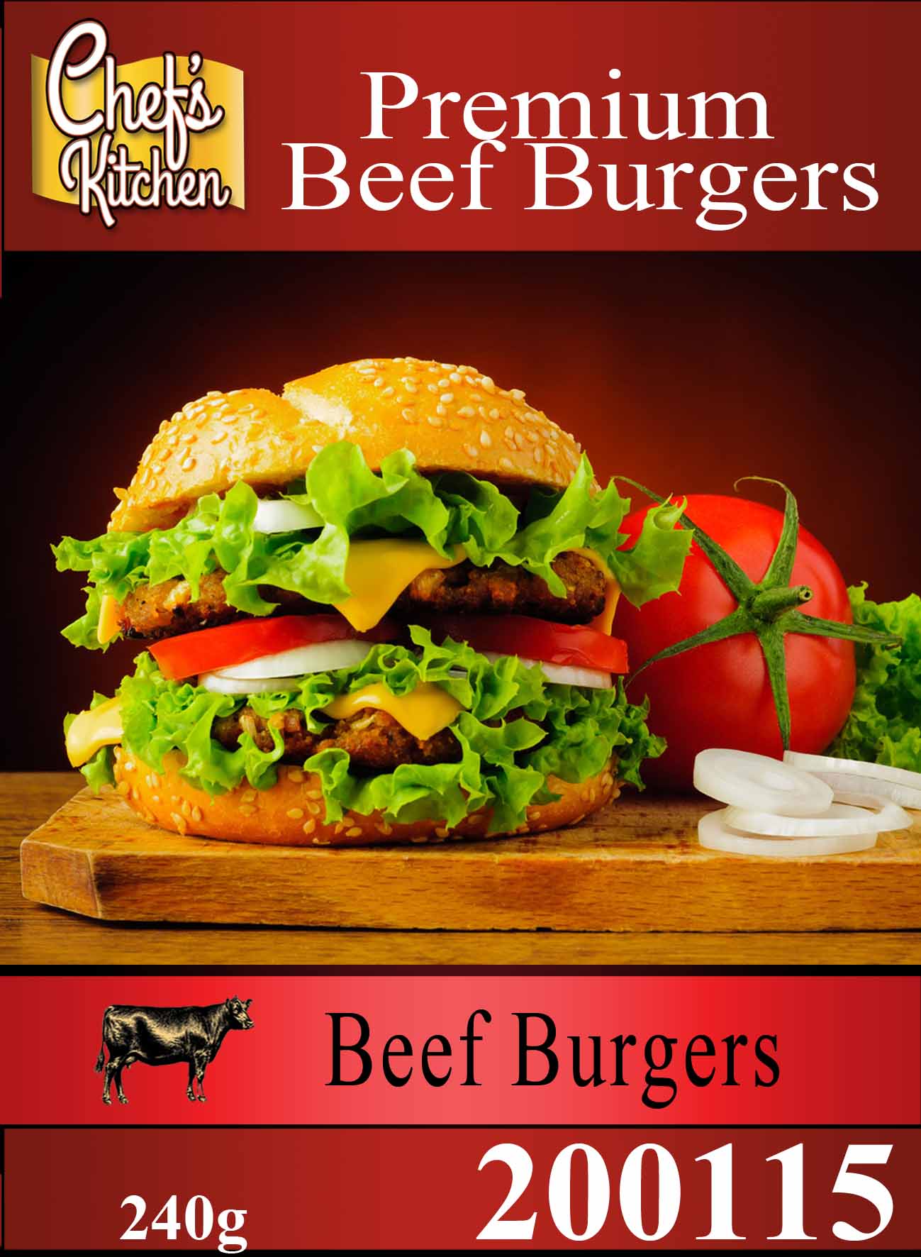 Premium Beef Burgers x 2 – เบอร์เกอร์เนื้อคุณภาพเยี่ยม