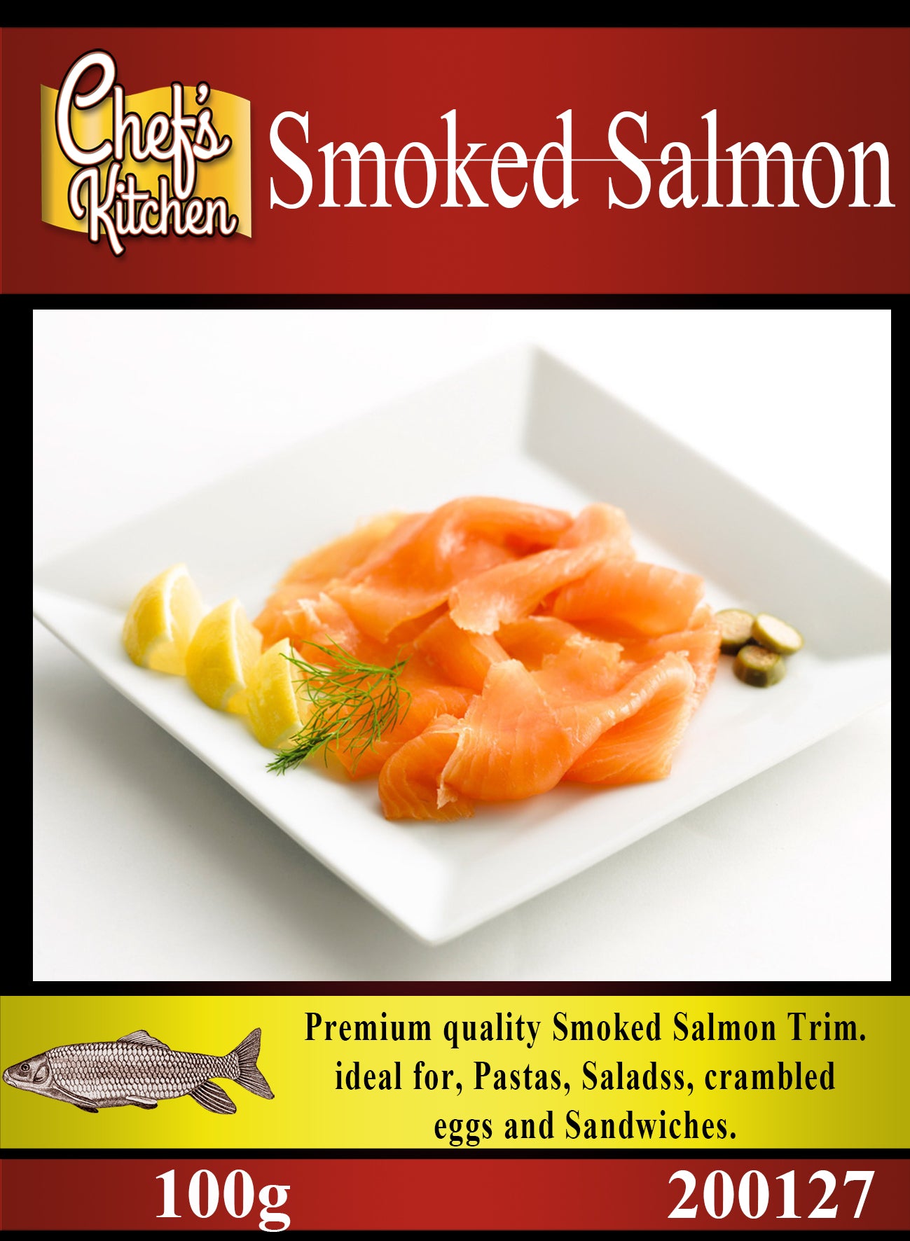 Smoked salmon trimmings (100g single portion pack)