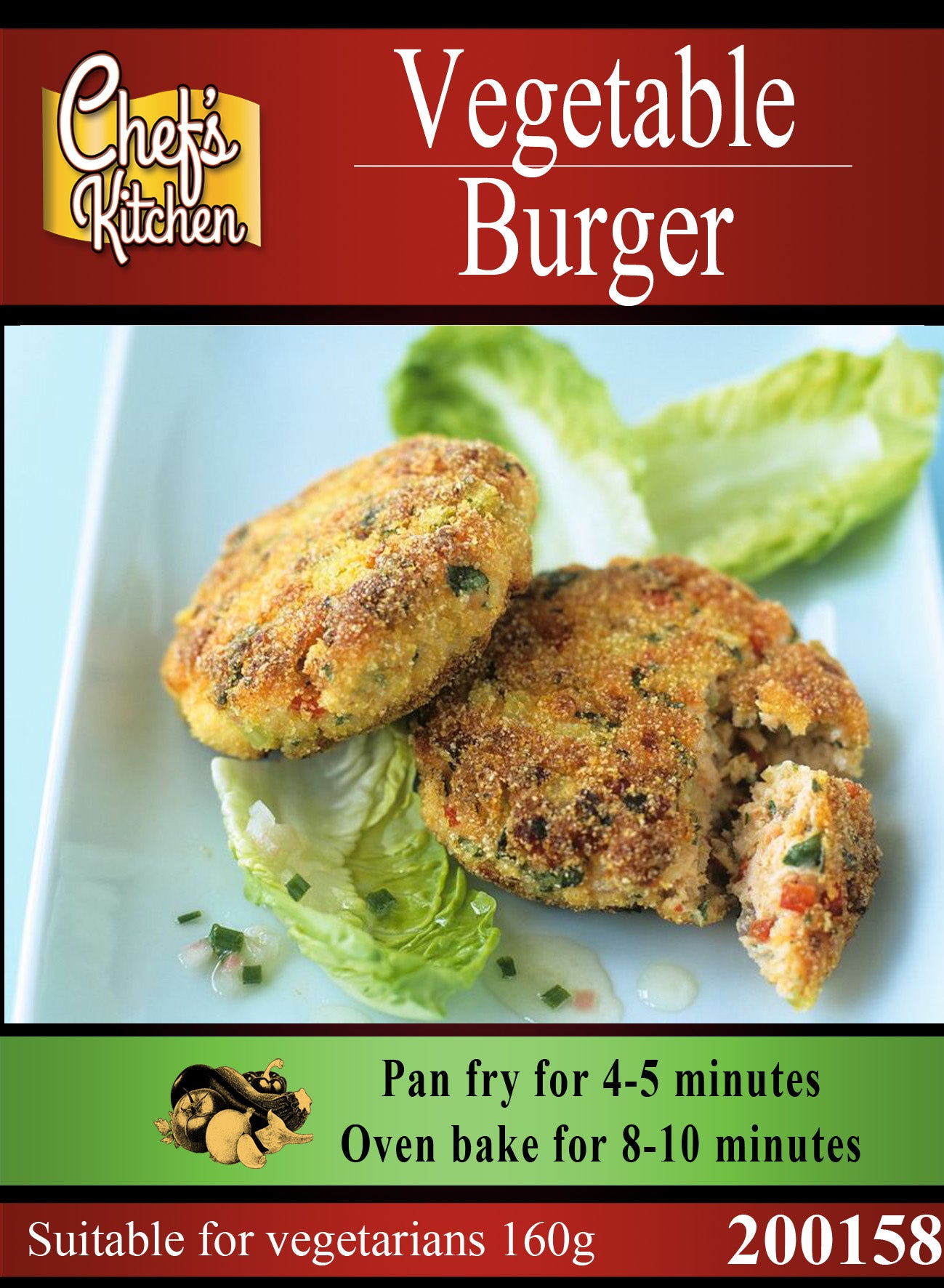 Veggie Burger 160g – เบอร์เกอร์ผัก