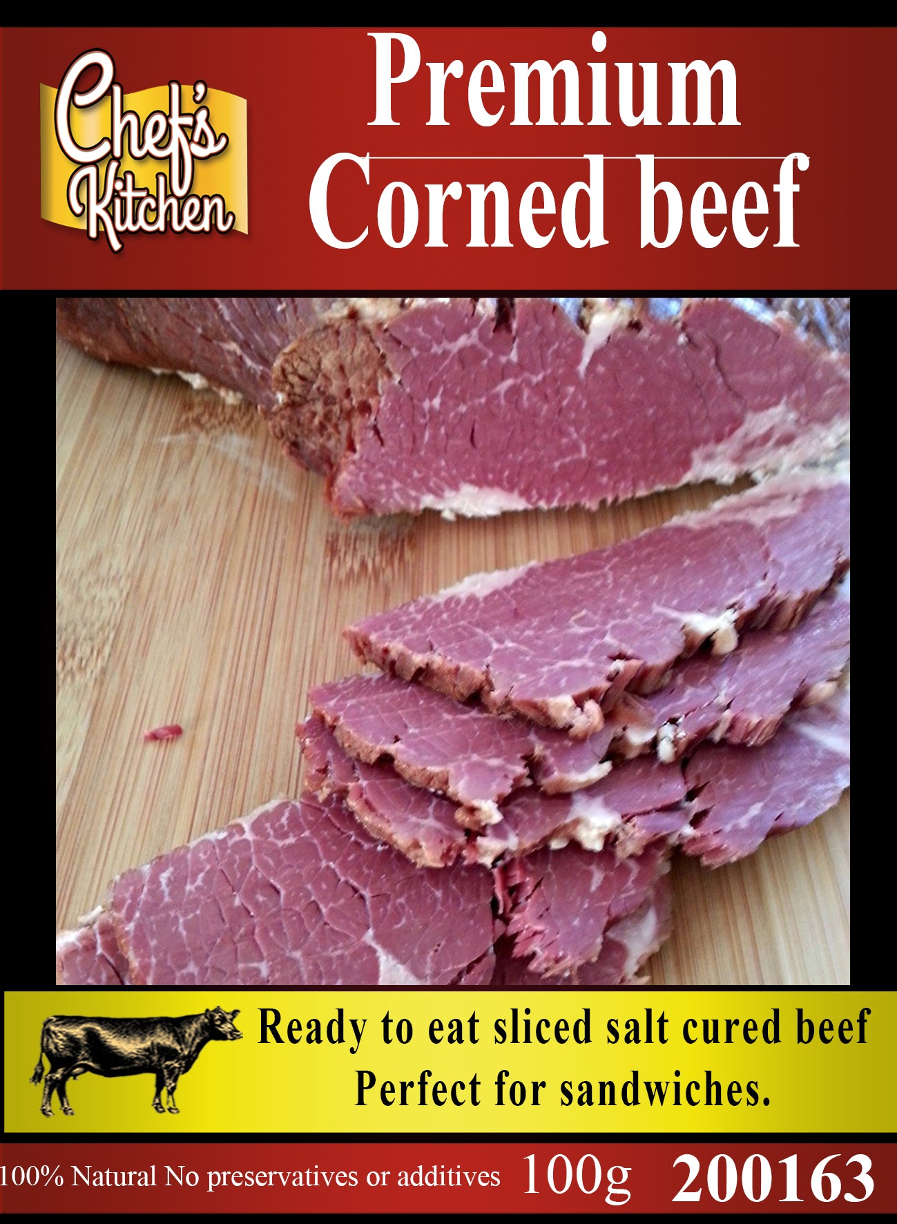 Premium Sliced Corned Beef 100g
