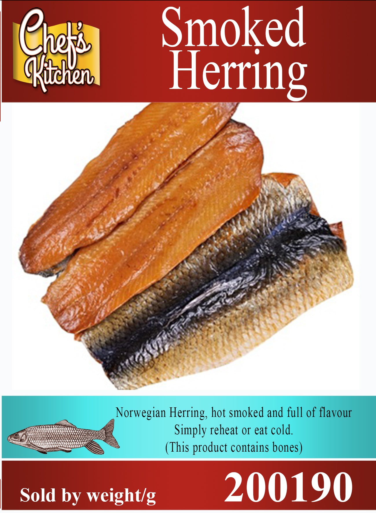 Smoked Herring (Kippers) 2 x butterfly fillets approx 140g