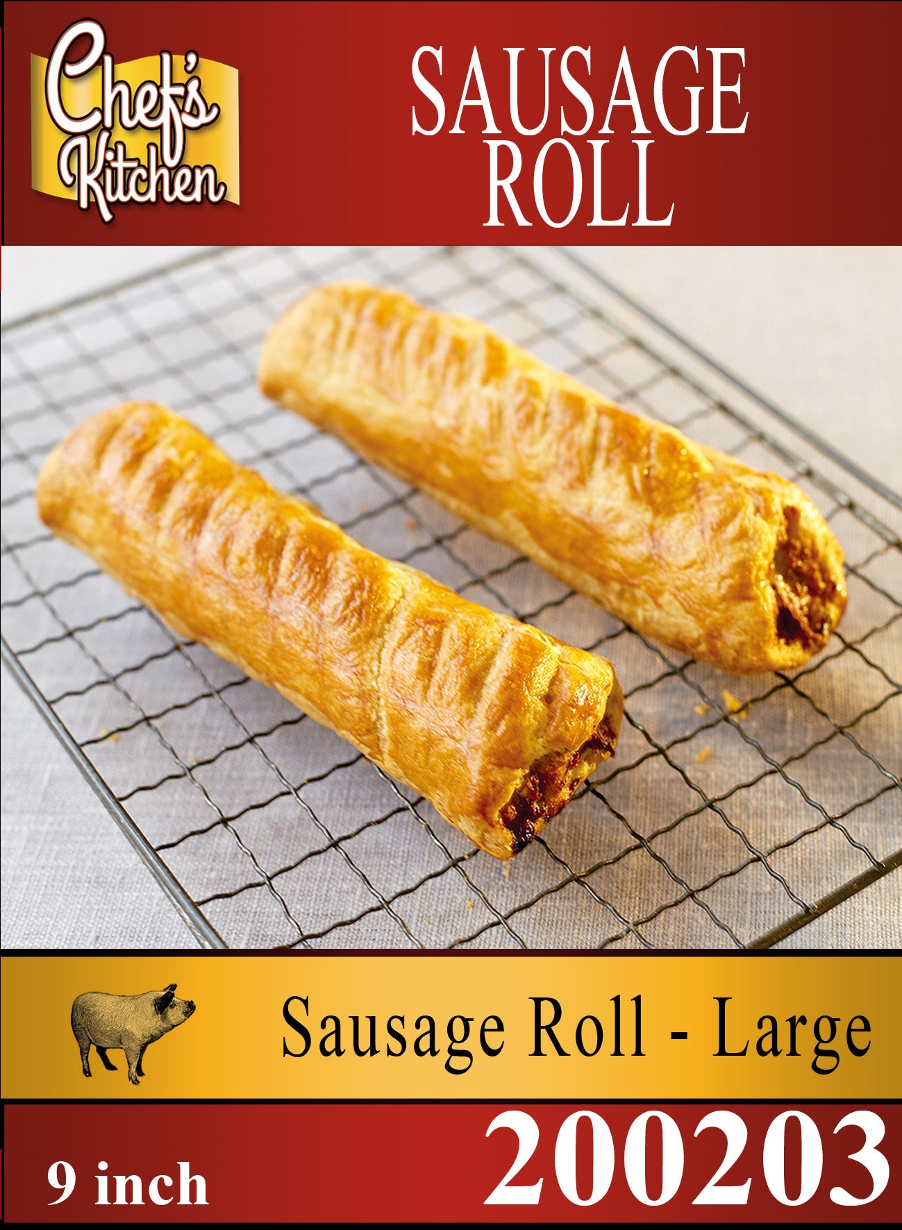 Sausage Roll Jumbo 9 " 220g - ไส้กรอก ปั๊บ