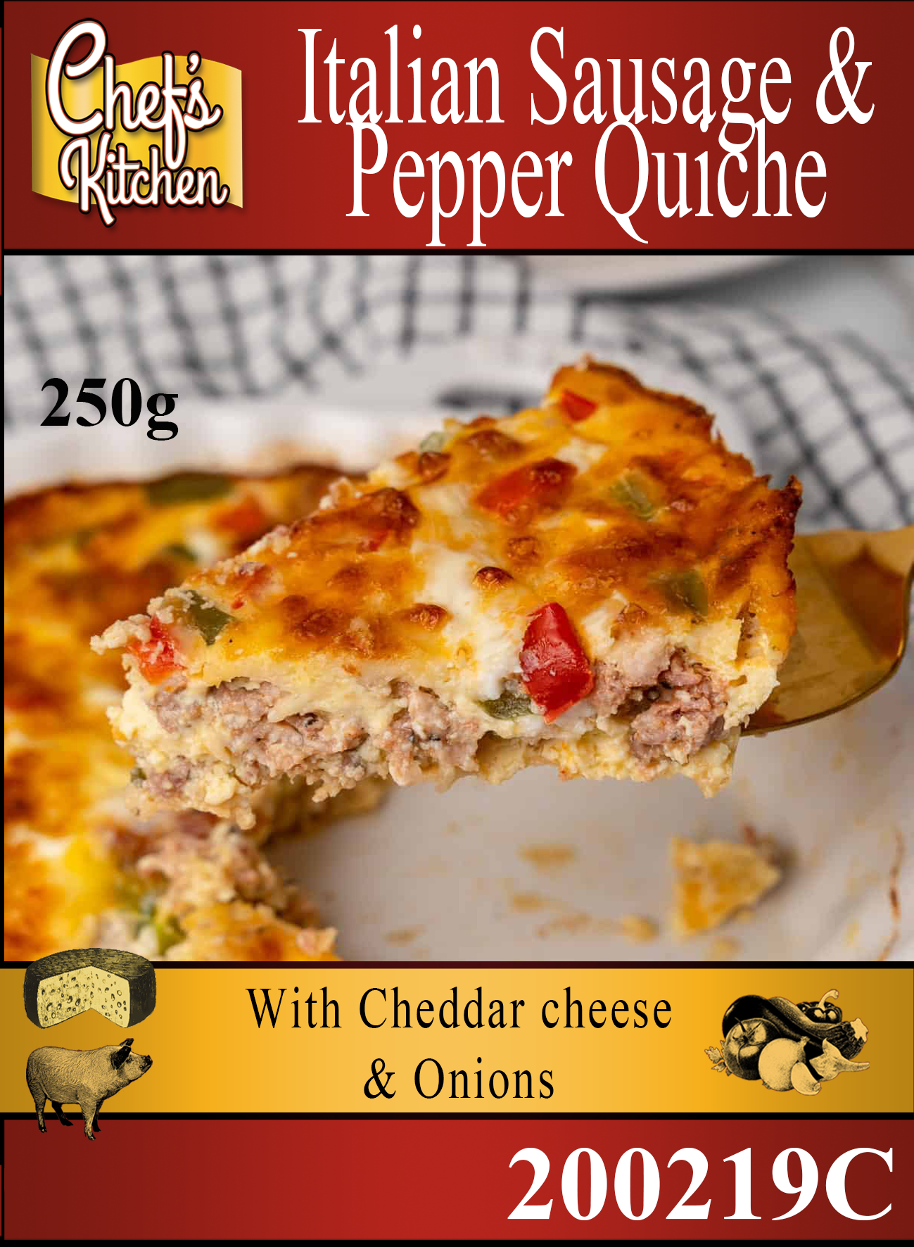 Italian Sausage and Pepper Quiche 250g