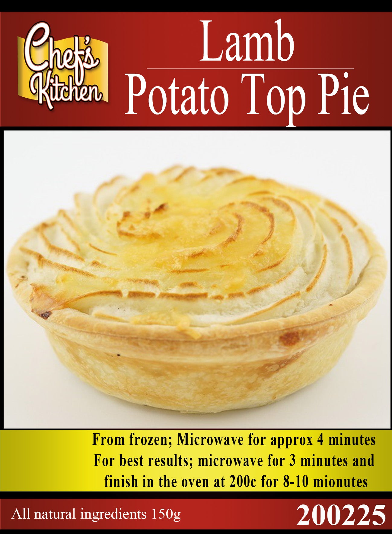 Minced lamb and potato top pie 285g