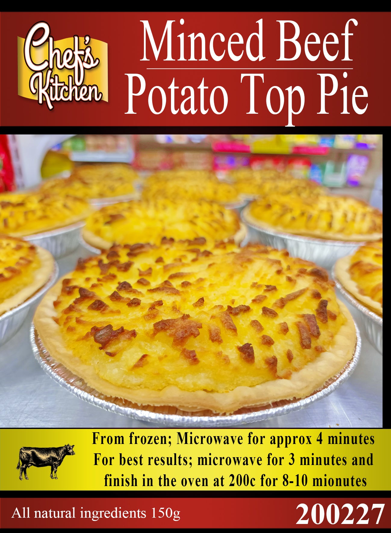 Minced beef and potato top pie 285g