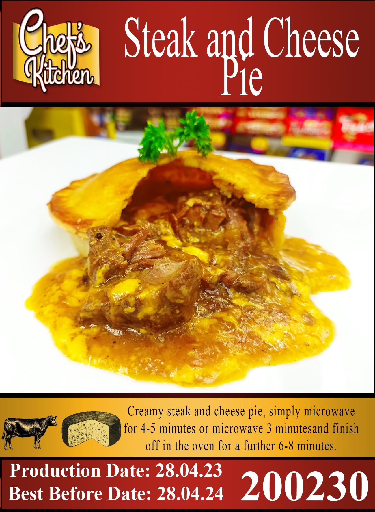 Steak and Cheese pie 250g