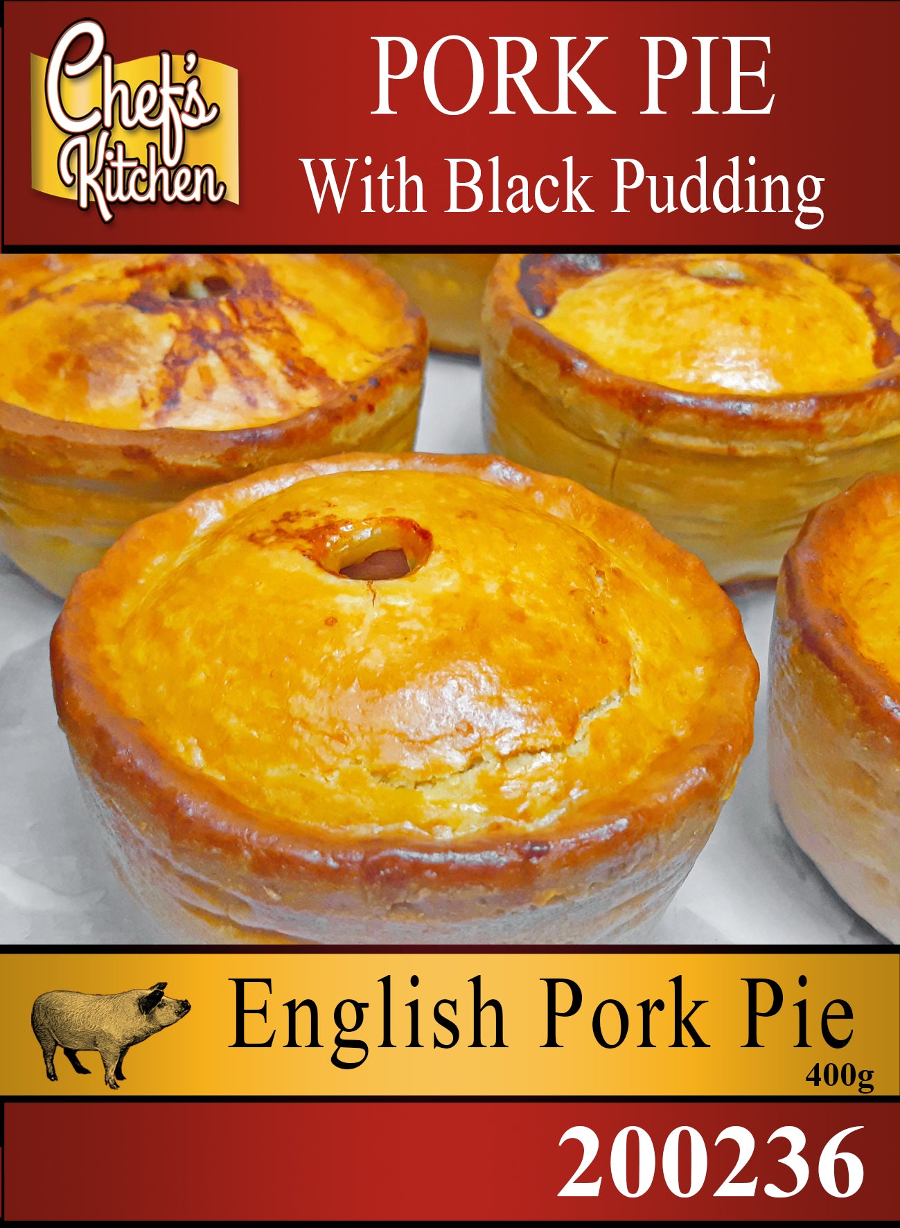 Pork Pie Large with black pudding