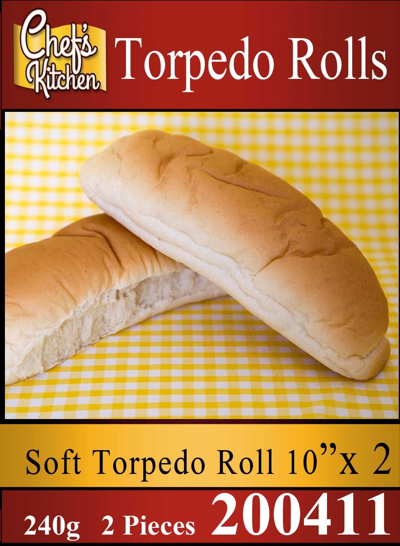 Torpedo Rolls x 2 – ขนมปังแซนด์วิช 240g