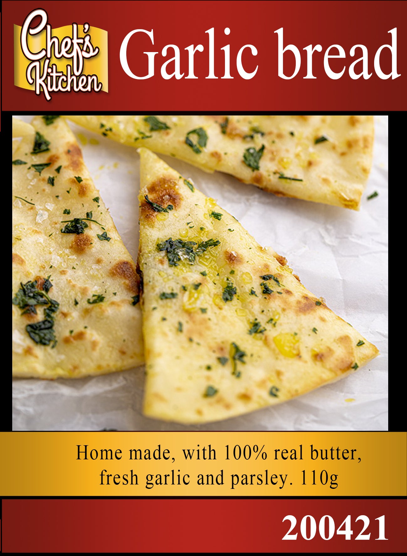 Garlic bread 7″ round 110g