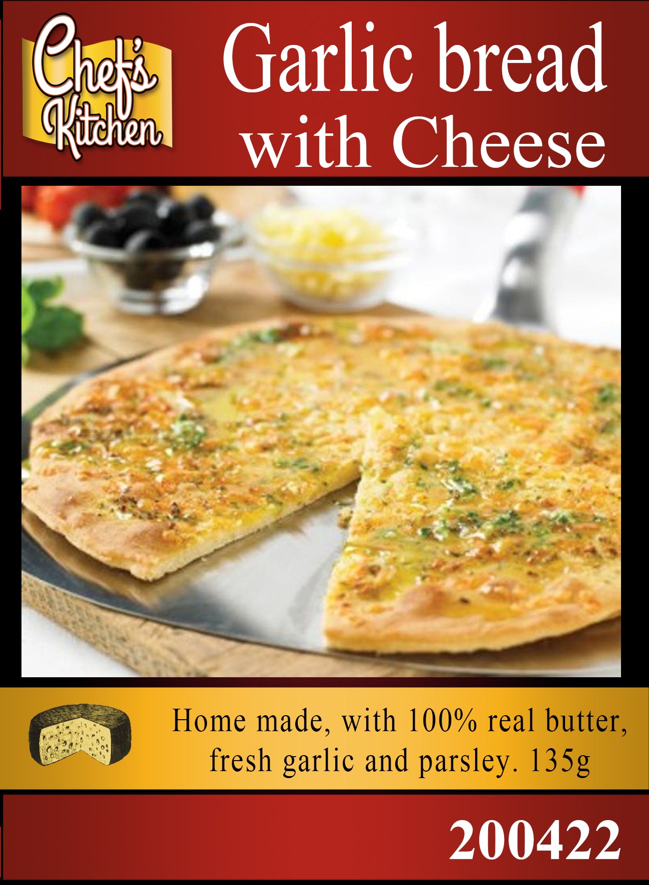 Garlic bread with Cheese 7" round 135g