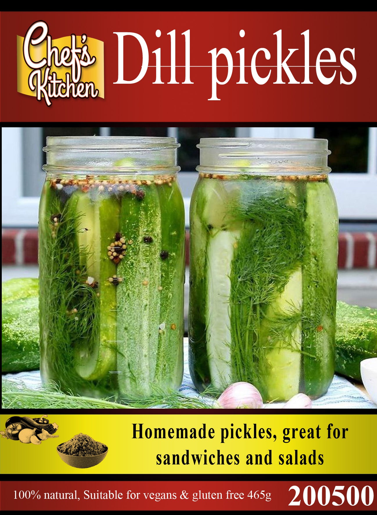 Dill Pickles - 680g Crunchy ผักดองผักชีฝรั่ง