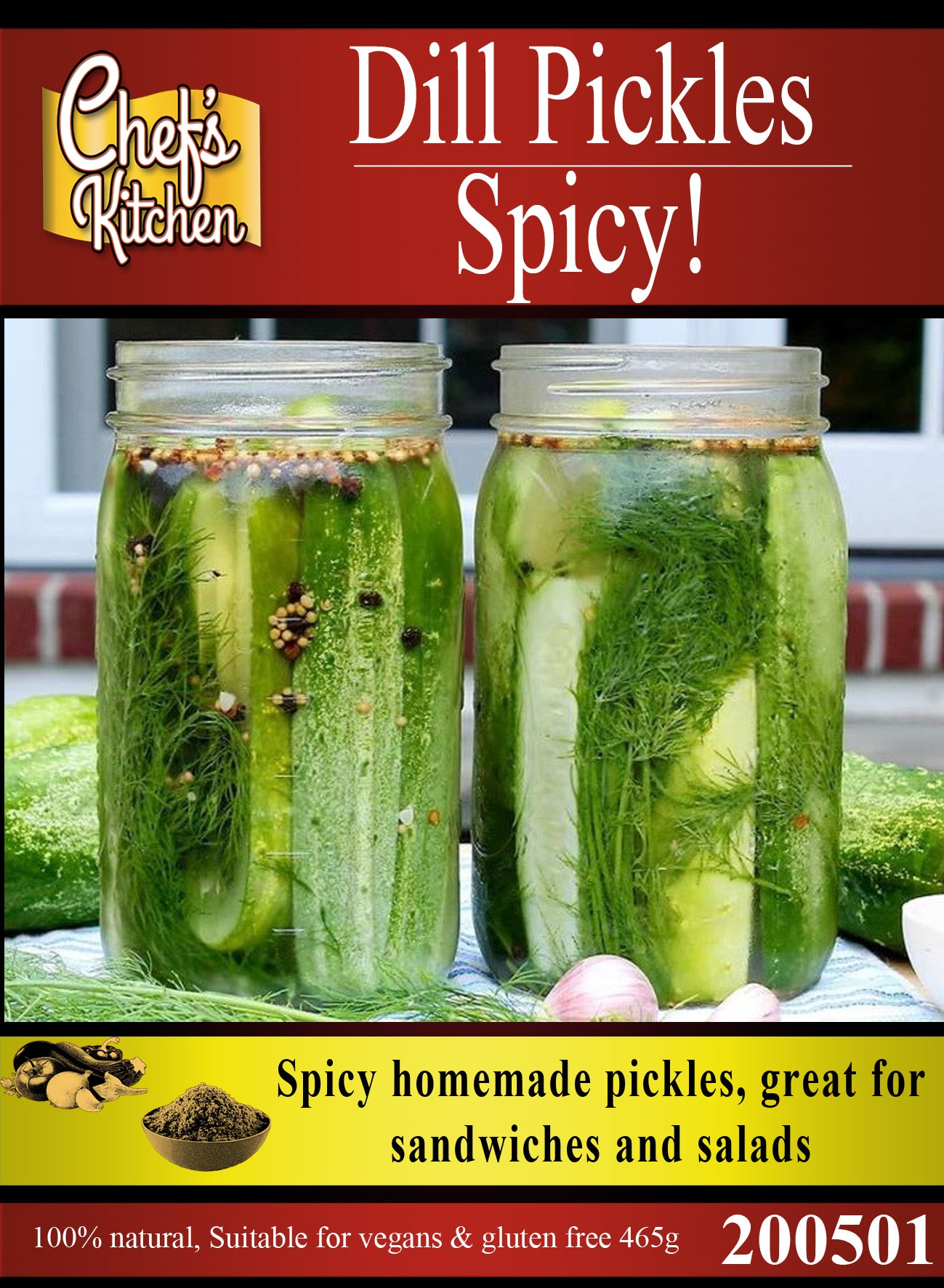 Dill Pickles Spicy & Crunchy 680g - ผักดองผักชีฝรั่ง