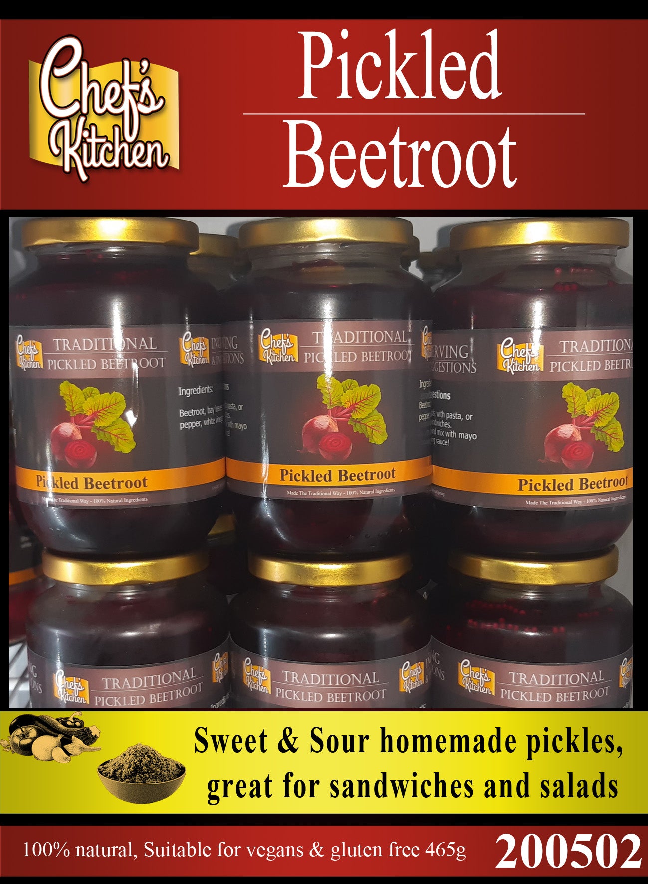 Chef's Kitchen Pickled Beetroot 465ml - ดองบีทรูท