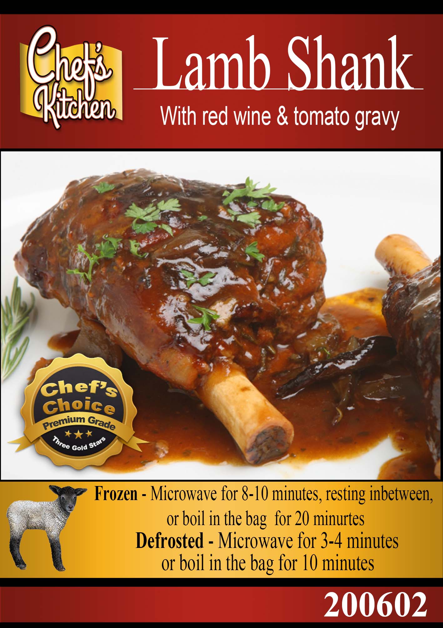 Lamb Shank in red wine Gravy LARGE 700g