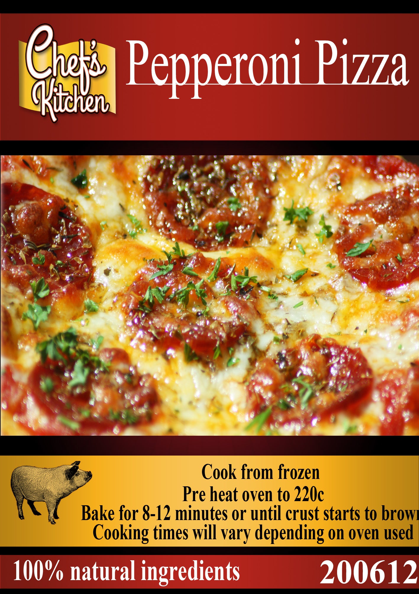 Pizza 10" Pepperoni 280g – เปปเปอร์โรนี+หอม พิชซ่า