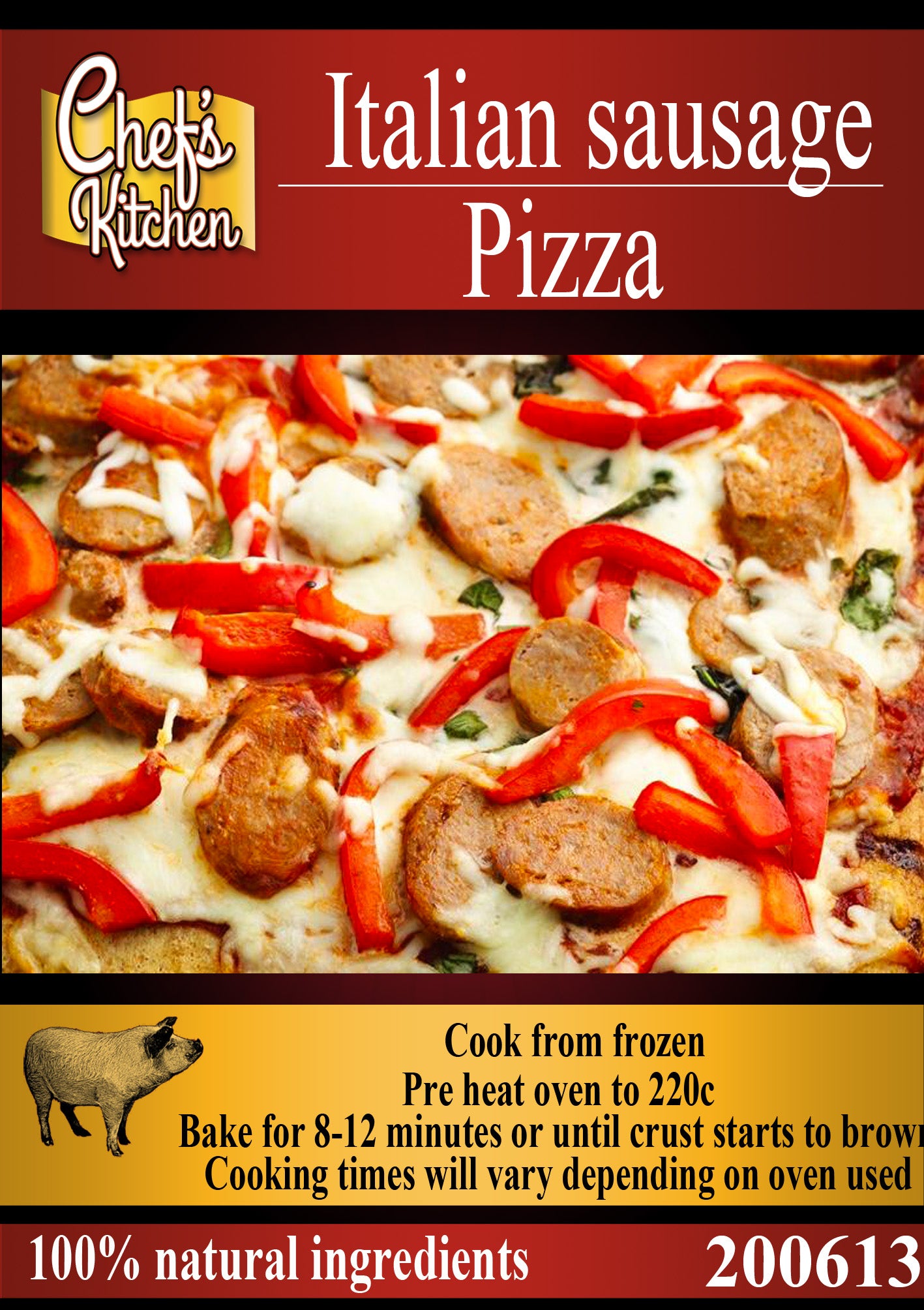 Pizza 10" - Italian sausage 330g