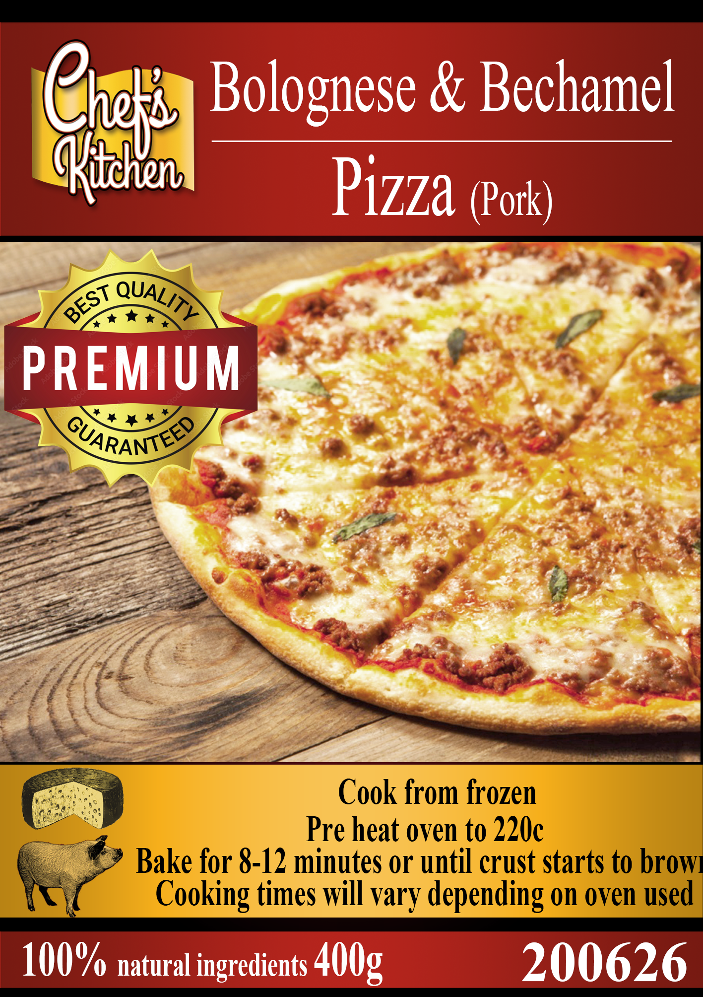 Pizza Bolognaise (pork) 10" 340g