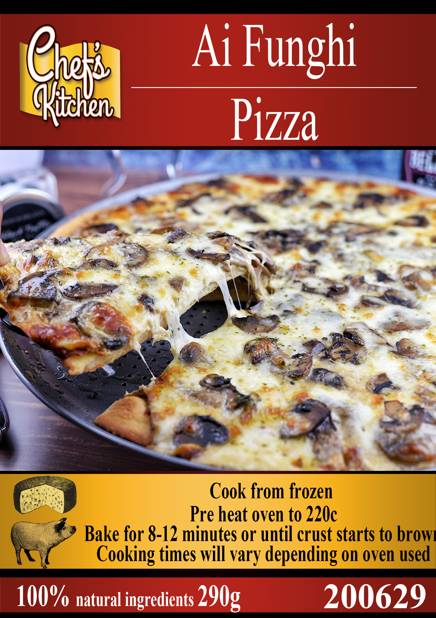 Pizza Mushroom 10" 290g