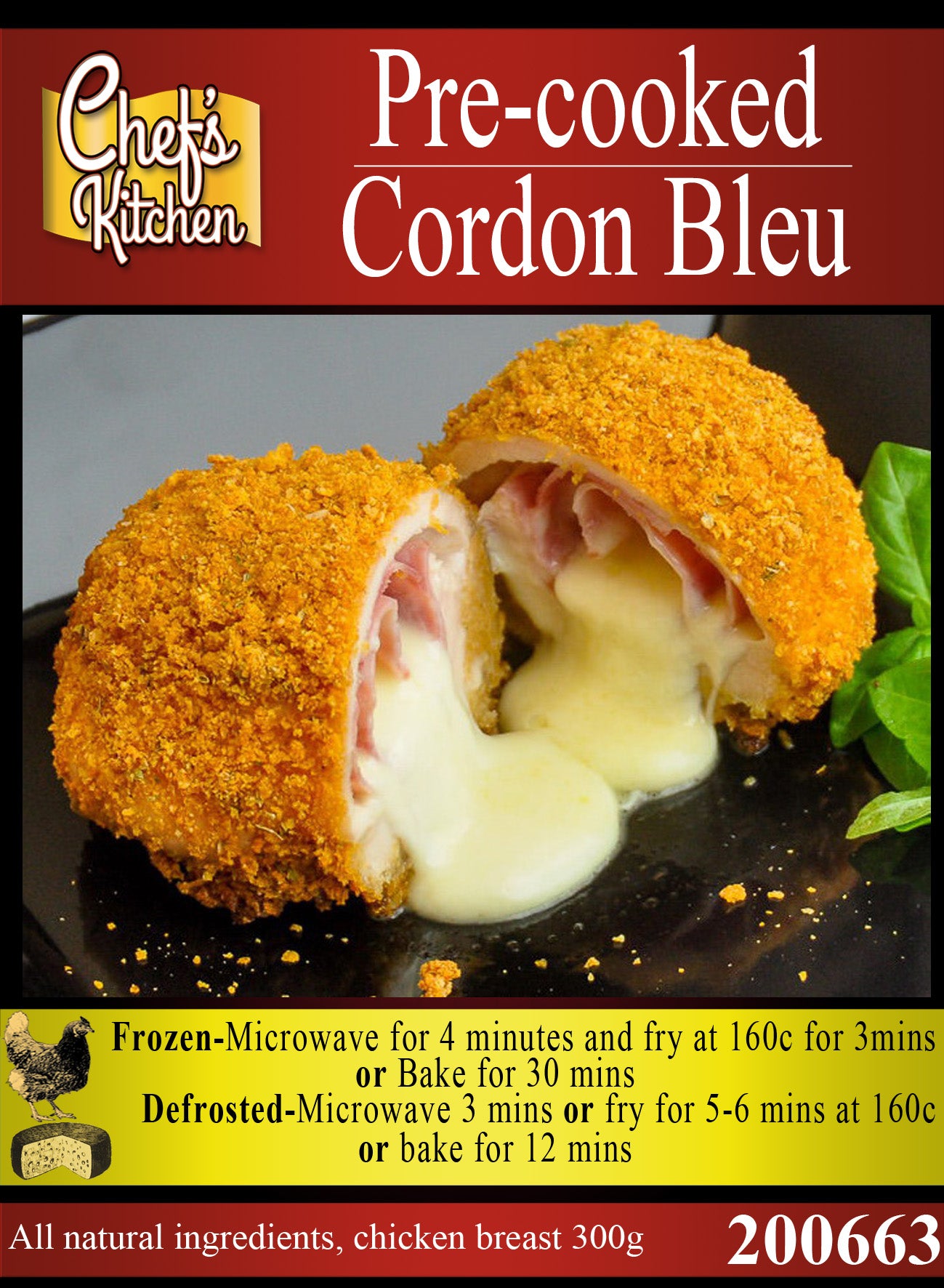 Chicken Cordon Bleu 300g – ไก่กอร์ดอง เบลอ