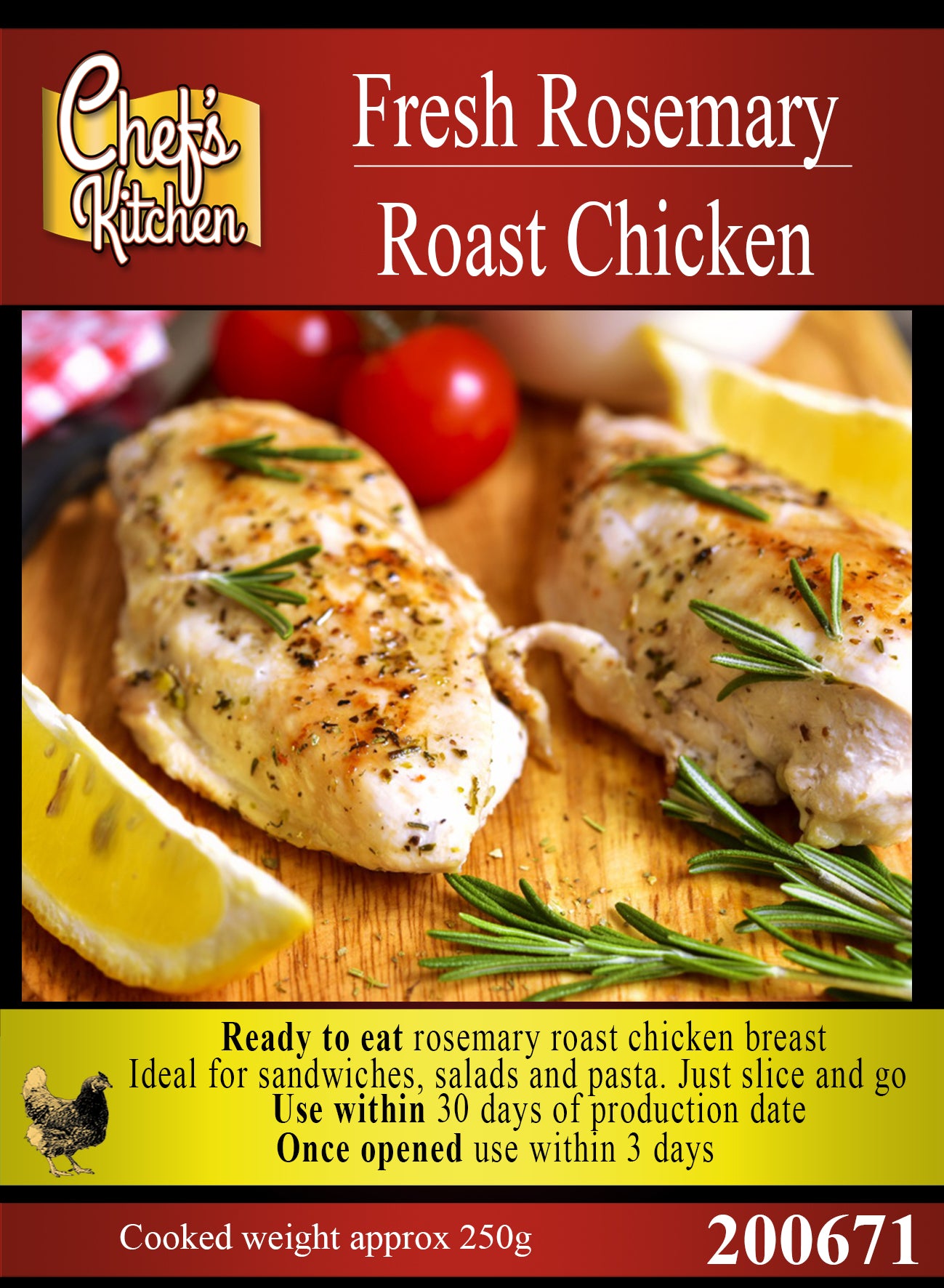 Rosemary roast chicken breast 250g (Pre-cooked) Boil in the bag