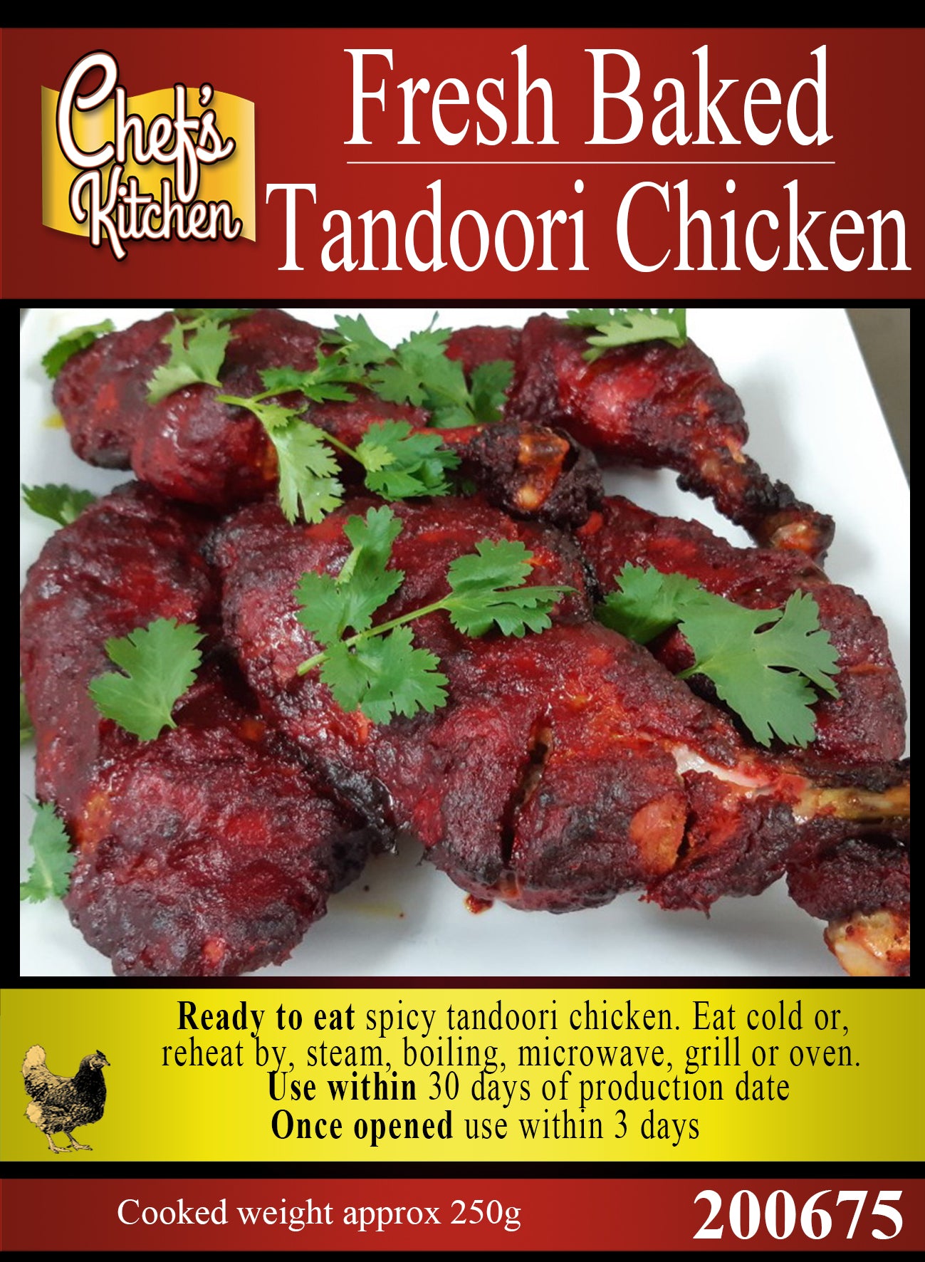 Tandoori chicken breast 250g (Pre-cooked) Boil in the bag
