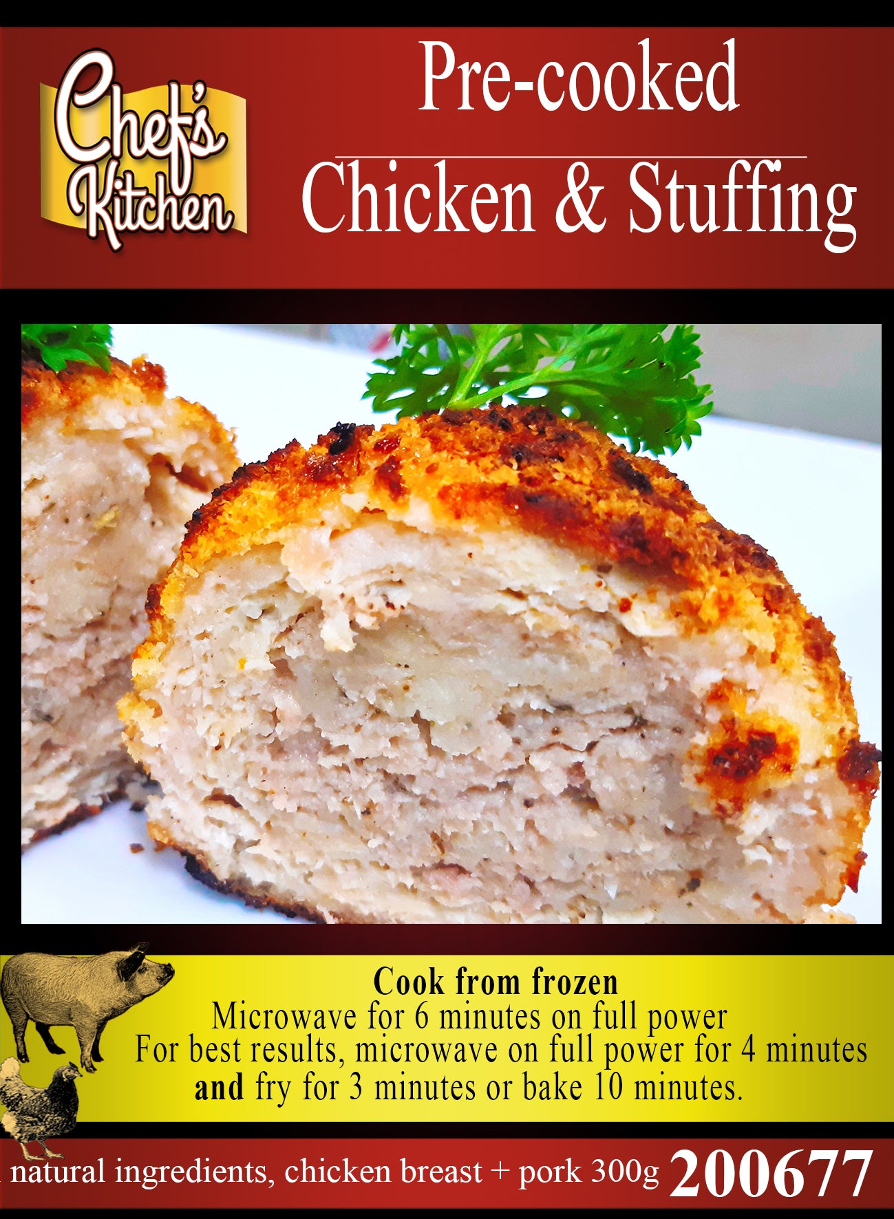Chicken with sausage sage and onion stuffing 300g (Pre cooked)