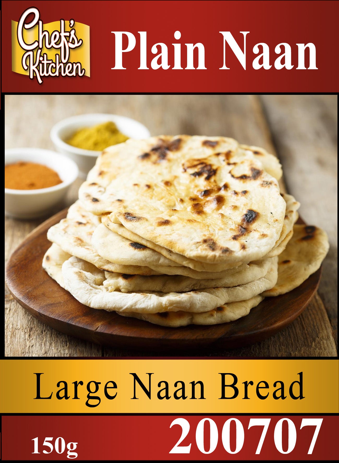 Naan (plain) x1 – 150g ขนมปังนาน