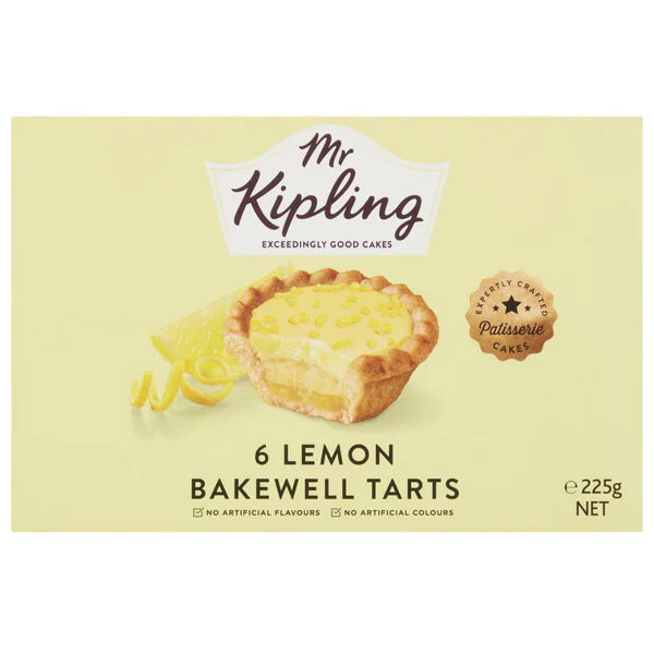 Mr Kipling 6 Lemon Bakewell Tarts 225g