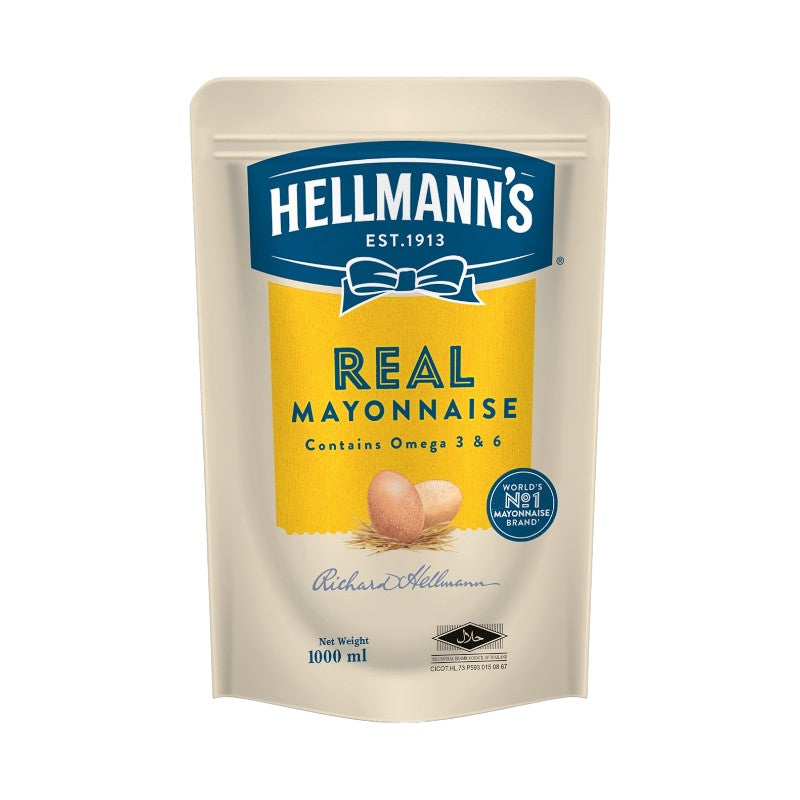 Hellmanns Real Mayo Pouch 1000g