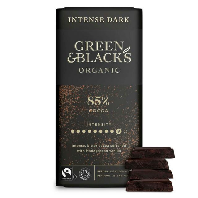 Green & Black Organic Dark Chocolate 85% Cocoa 90g