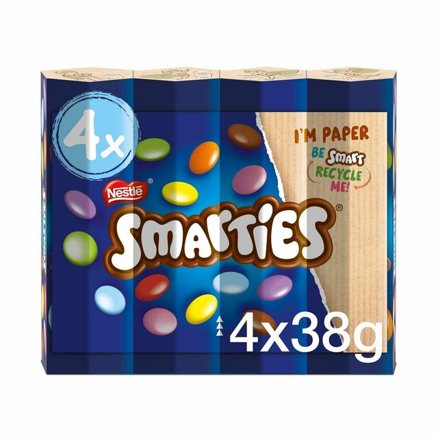 Nestle Smarties Milk Chocolate Tube Multipack 4*34g 136g