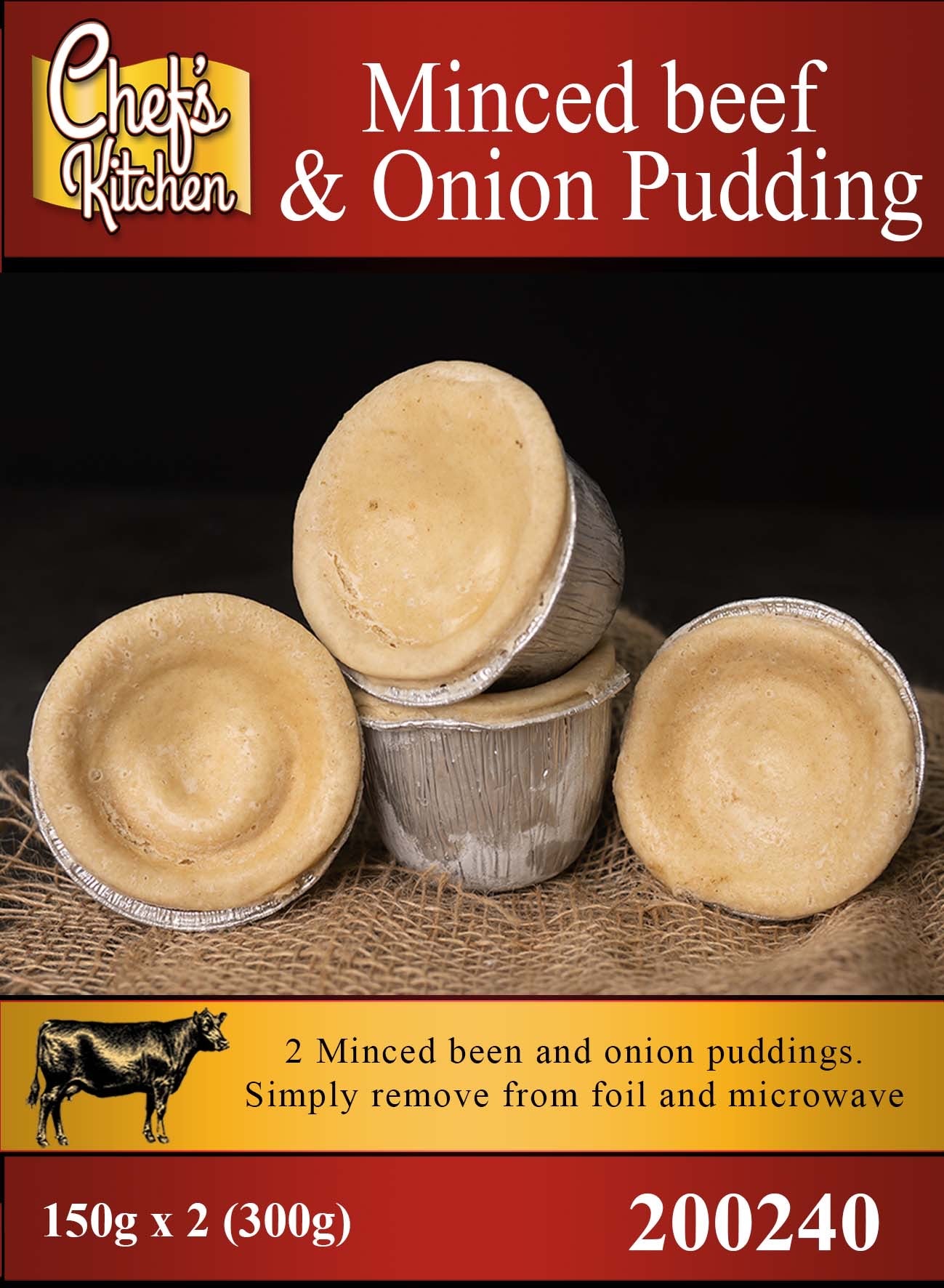 Minced beef and onion PUDDING 300g (2x 150g)
