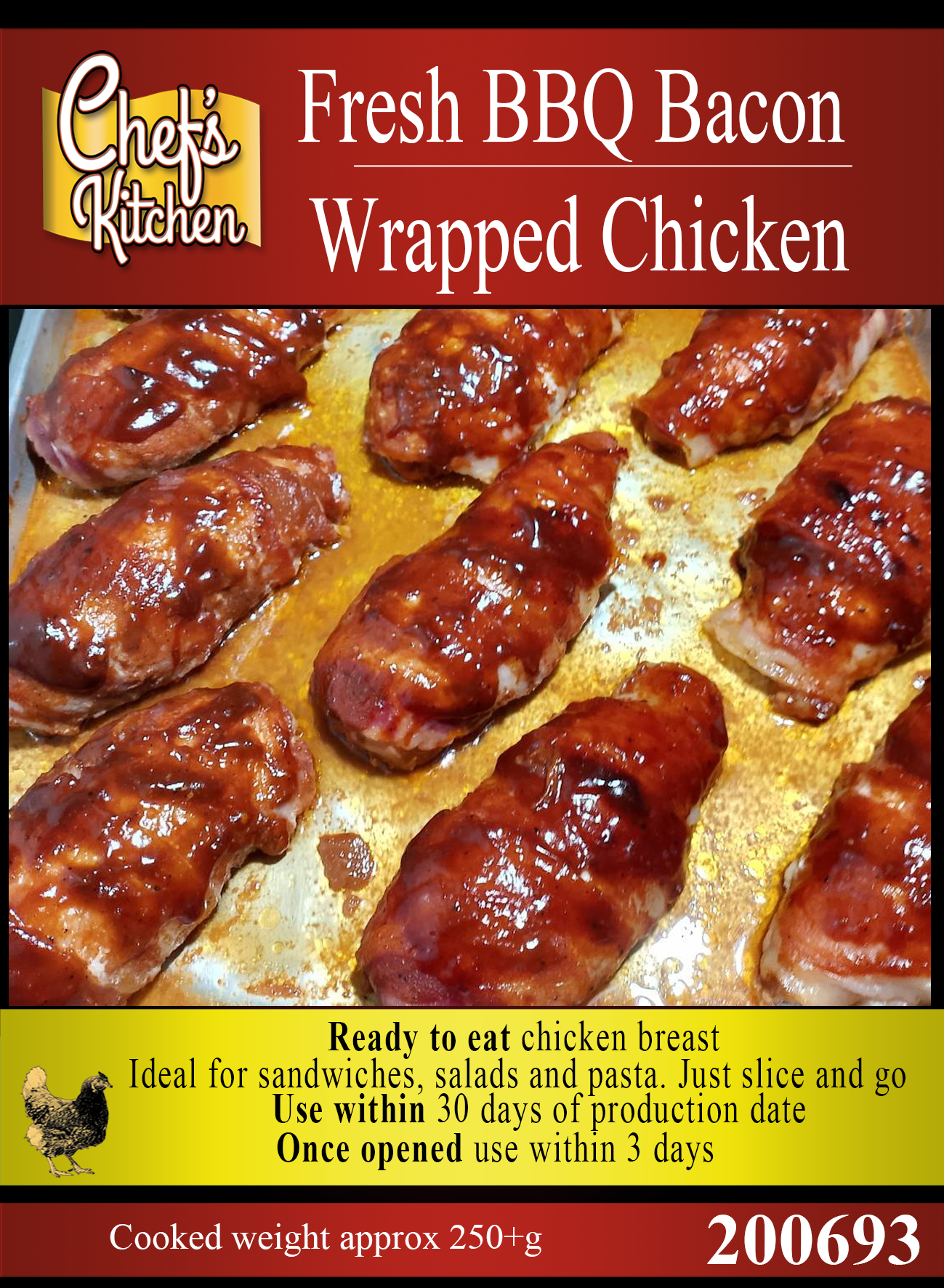 Bacon Wrapped BBQ Chicken 280g