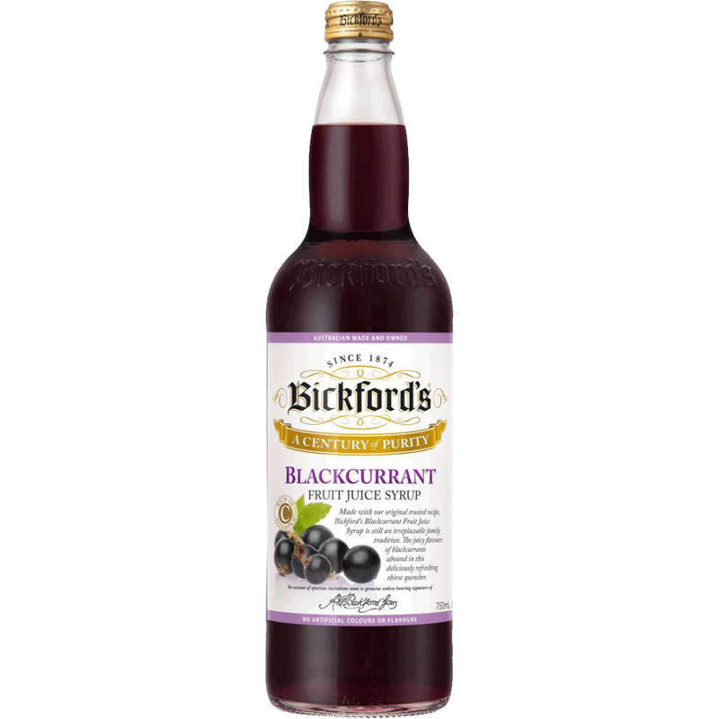 Bickfords Blackcurrant Fruit Juice cordial Syrup 750ml