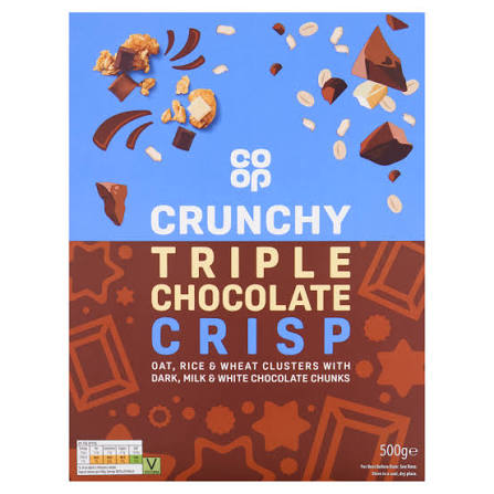 Co Op Crunchy Triple Chocolate Crisp 500g