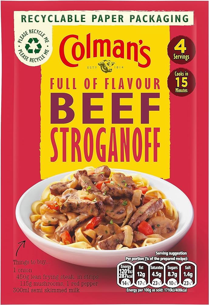 Colmans Beef Stroganoff Mix 39g