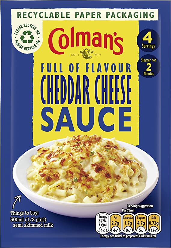 Colman's Cheddar Cheese Sauce Mix 40g