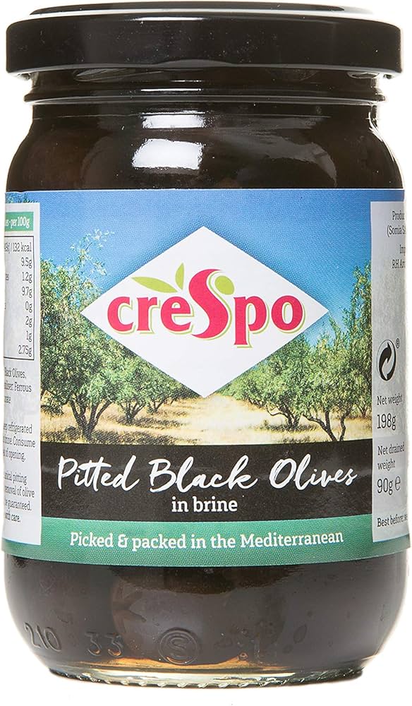 Crespo Pitted Black Olives 198g