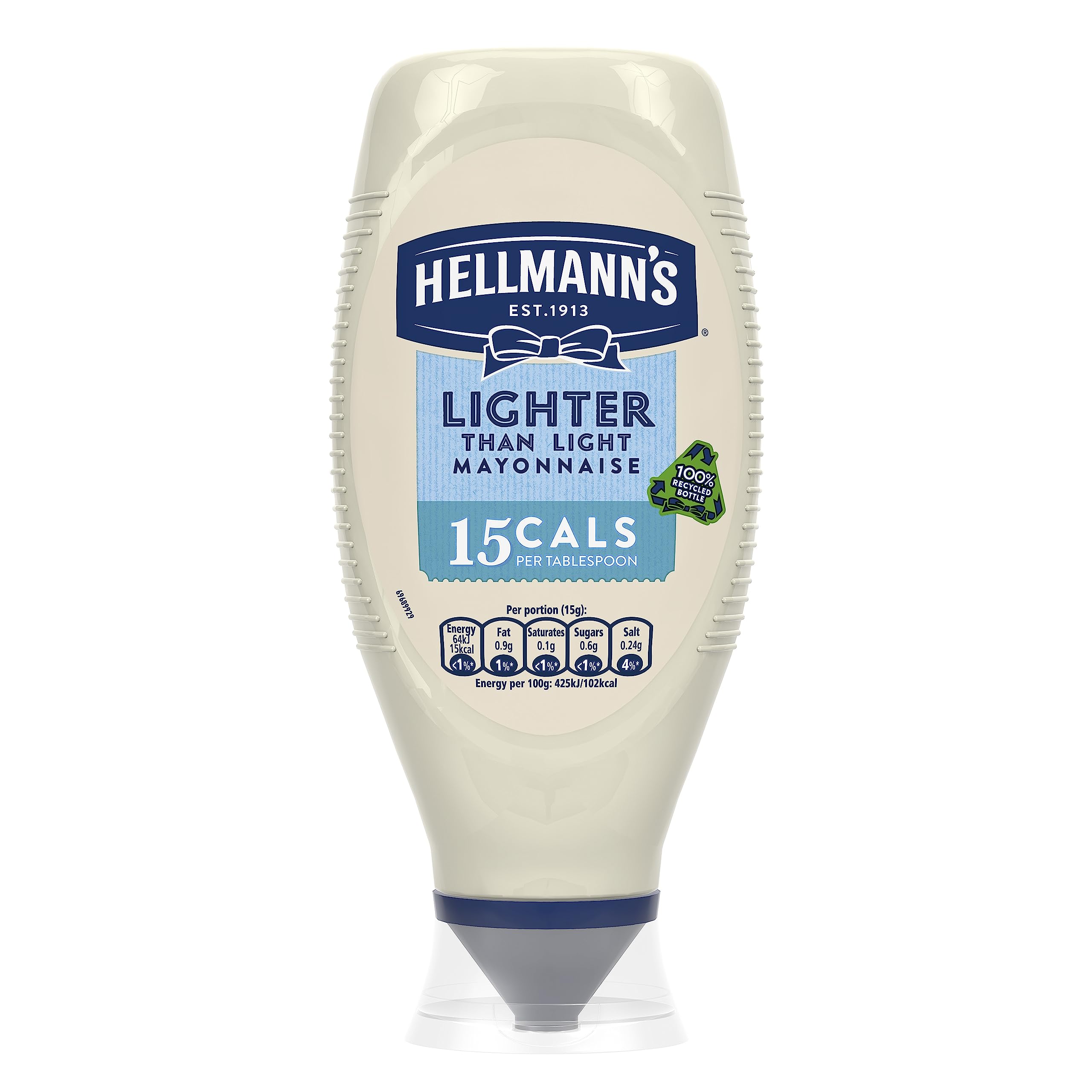 Hellmanns Lighter Than Light Mayonnaise Squeezy 430ml