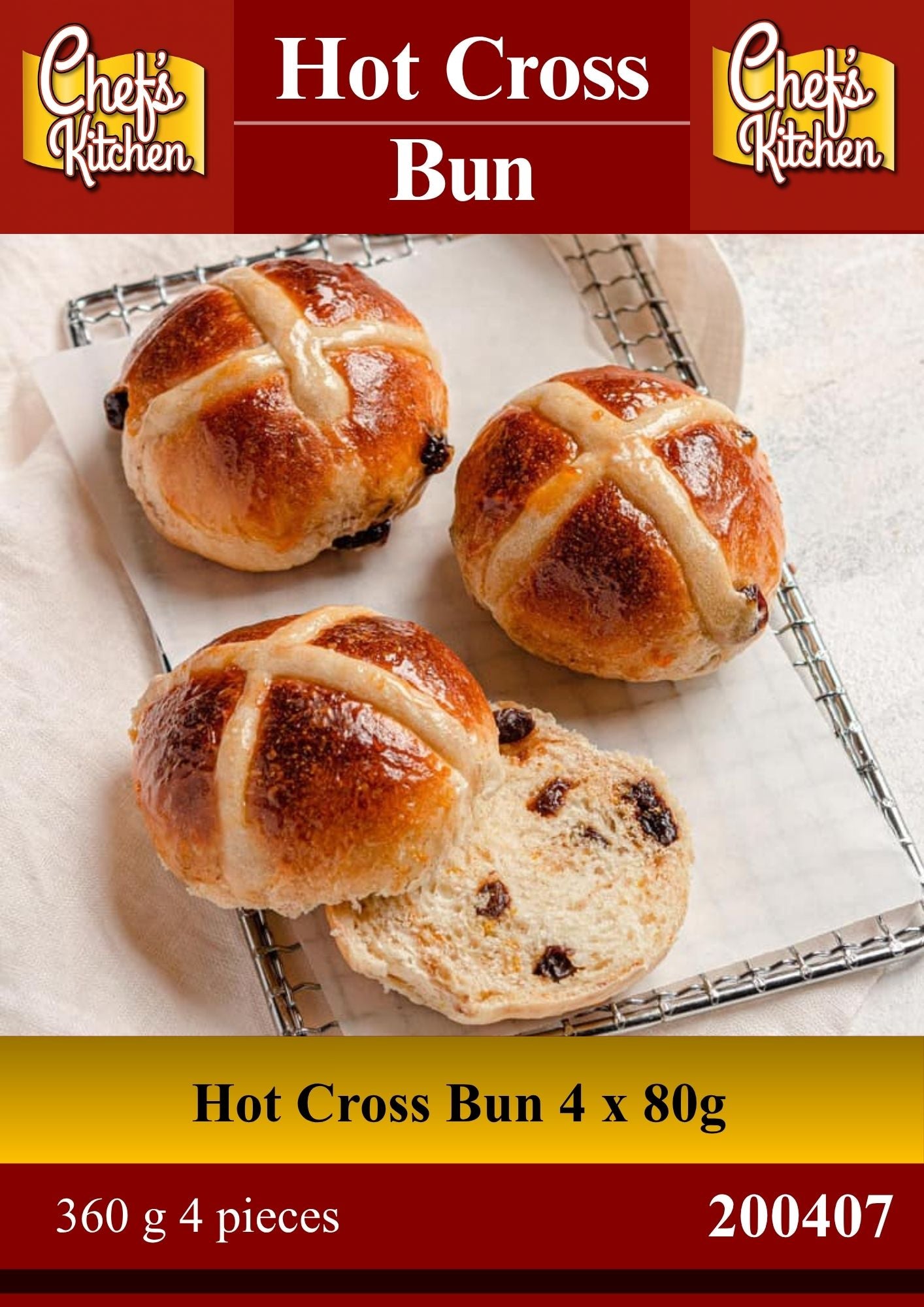 Hot Cross Bun 4 x 80g