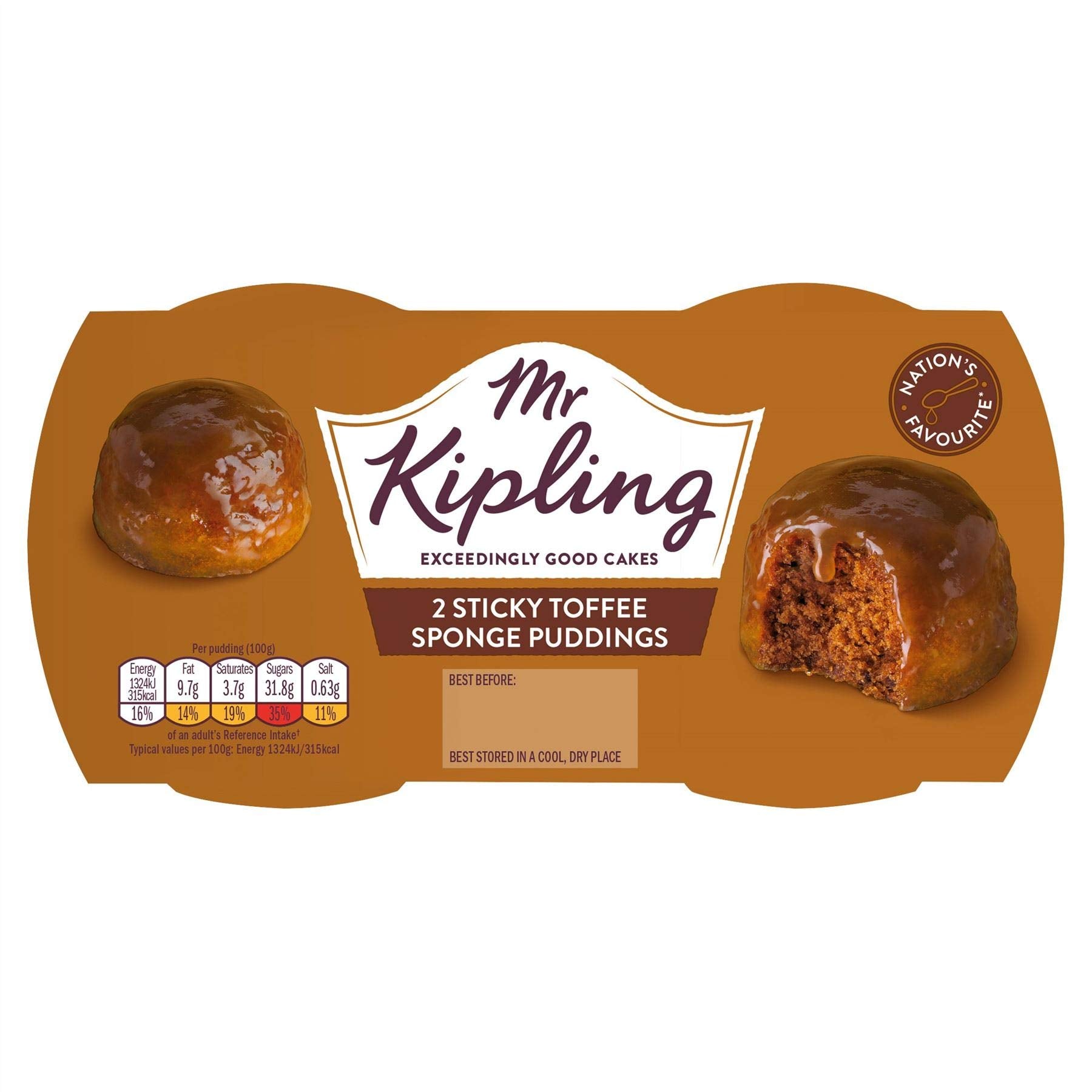 Mr Kipling Sticky Toffee Pudding 2*108g 216g