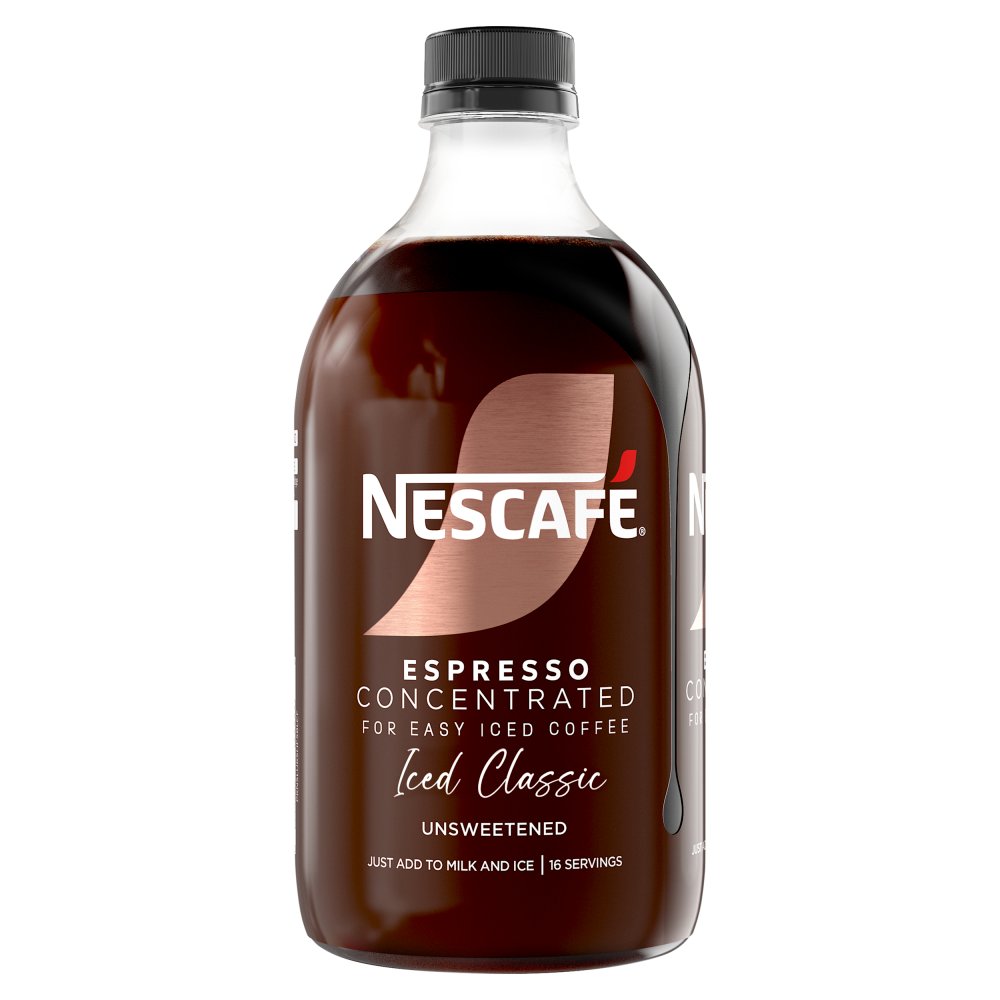 Nescafe Espresso Concentrated Unsweetened Ice Coffee 500ml Makes 16 cups