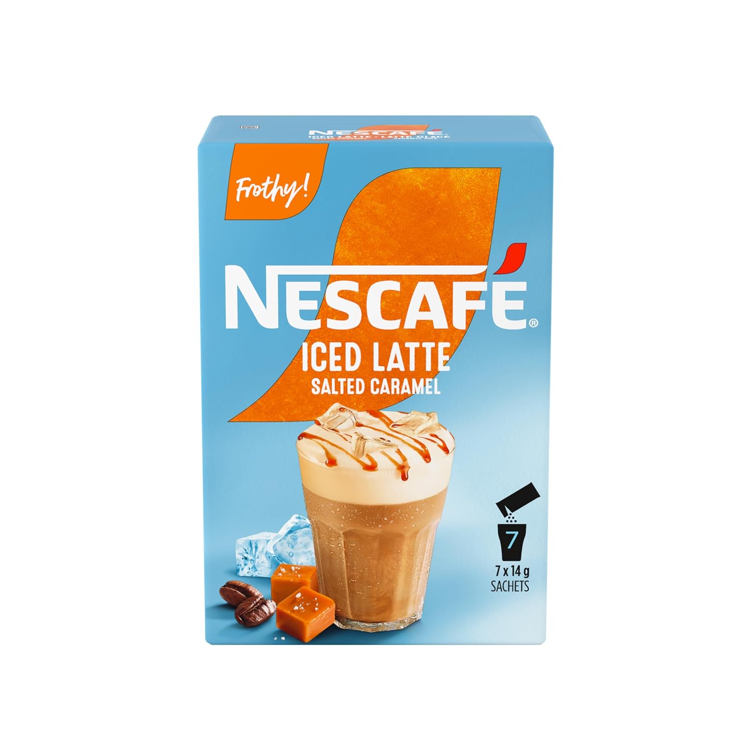 Nescafe Gold Iced Salted Caramel Latte Coffee 7*14.5g 101.5g