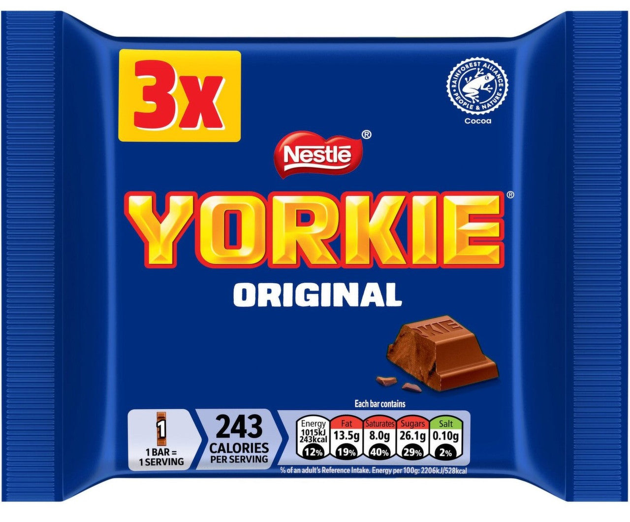 Nestle Yorkie Milk Chocolate Multipack 3*46g 138g
