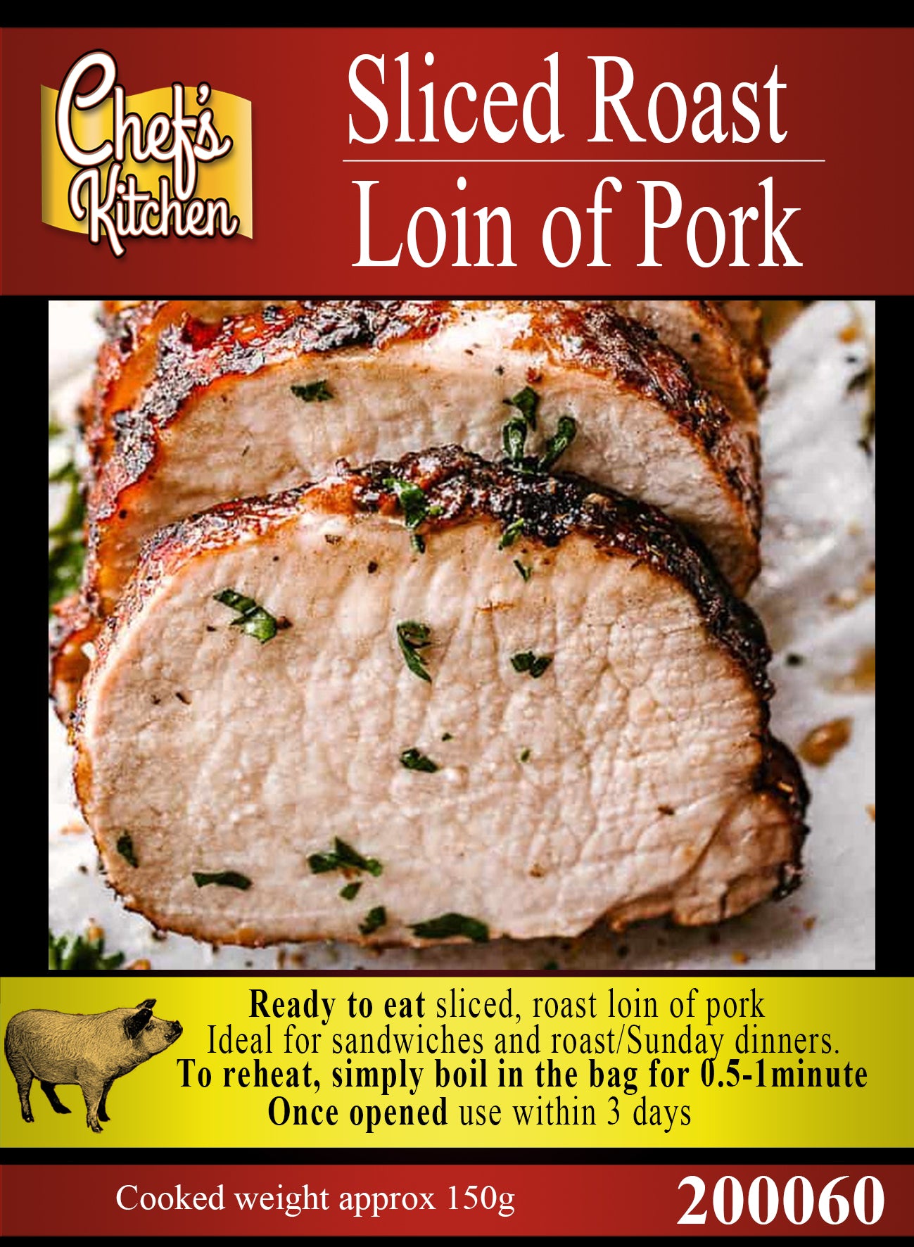 Sliced roast Loin of pork 150g