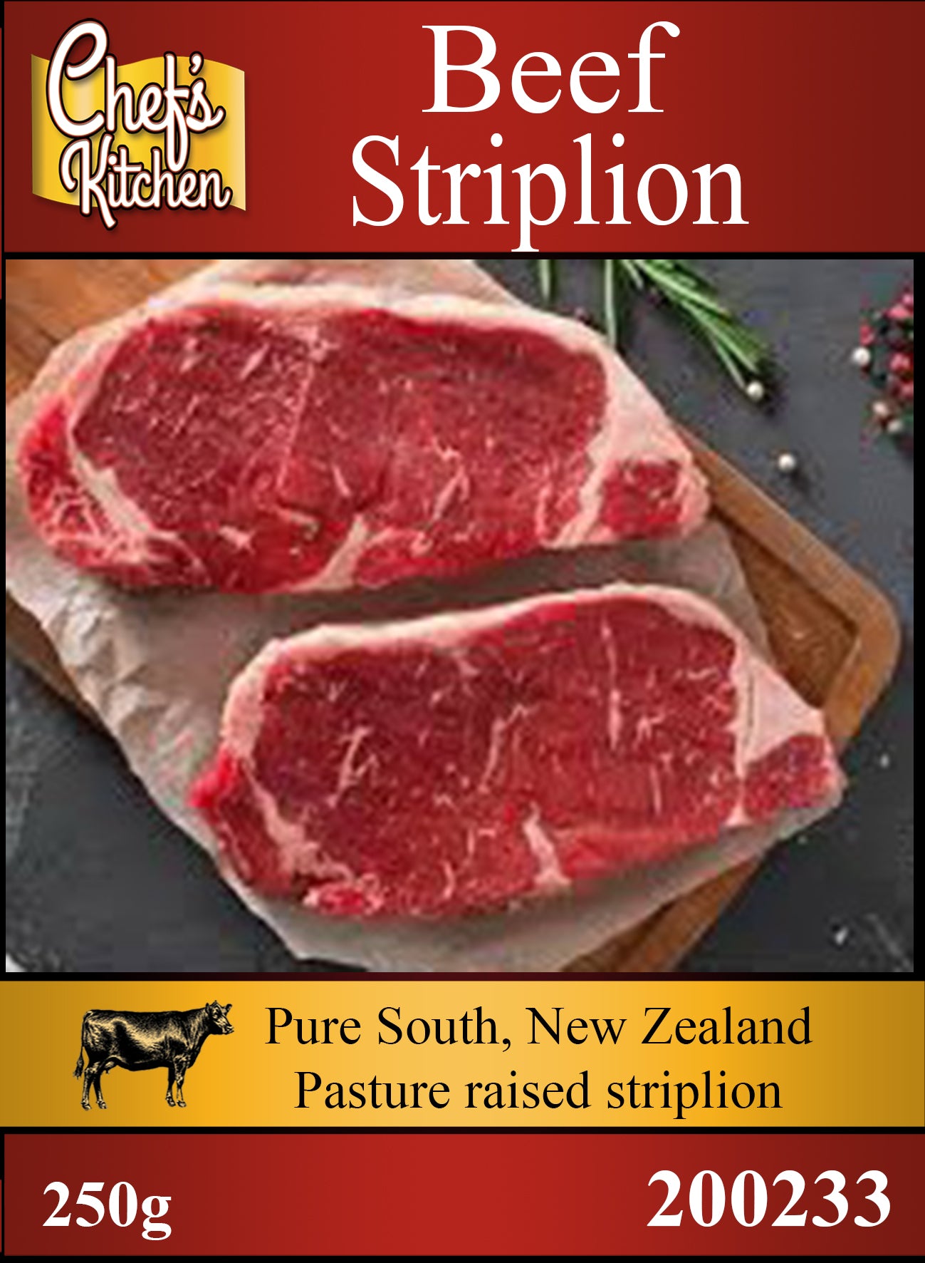 NZ beef  Pure South PRIME Striploin steak (Approximately 250g)